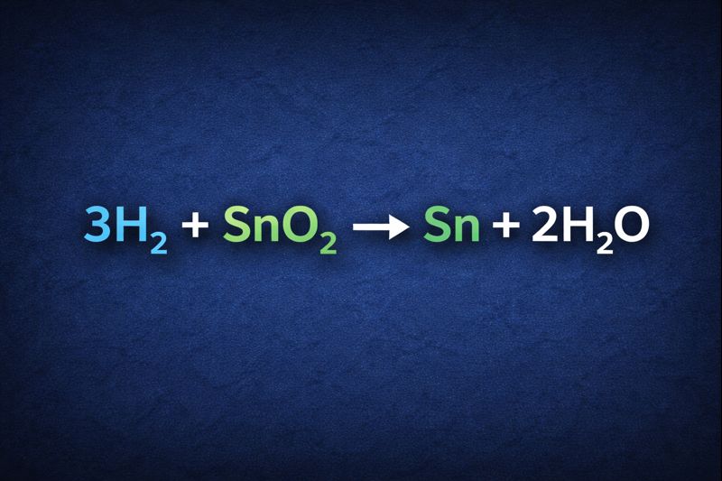 Hydrogen reduction of tin oxide equation