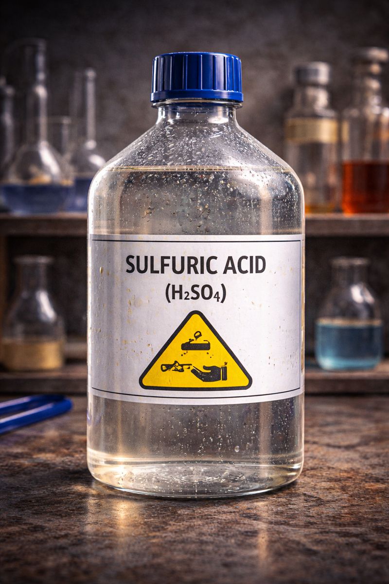 Sulfuric acid bottle for leaching